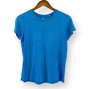 Tasc Women's Recess Fitness T-Shirt Tee Slub Size S Blue Organic Cotton Bamboo